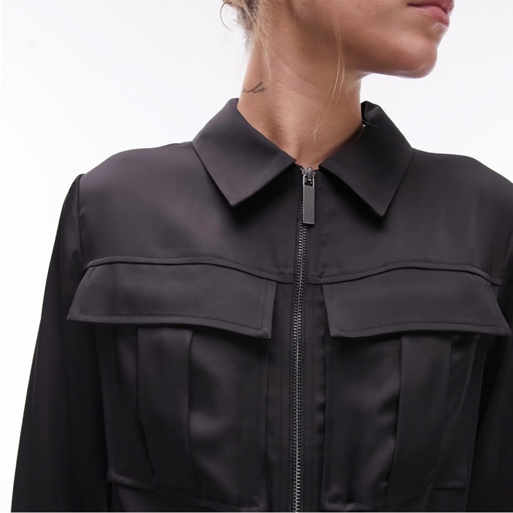 Topshop Black Wide-Leg Jumpsuit - Picture 3 of 9